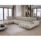 Narożnik PLAZA XL Lewostronny Elektryczna regulacja Tkanina EDEN 04 WERSAL