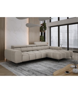 Narożnik PLAZA MINI wolnostojący Prawostronny w tkaninie Promocyjnej SOLAR 16 WERSAL