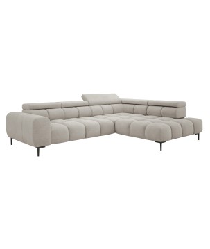 Narożnik PLAZA L wolnostojący Prawostronny w tkaninie CLOUD 03 WERSAL