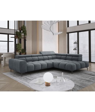 Narożnik PLAZA L wolnostojący Prawostronny w tkaninie CLOUD 97 WERSAL