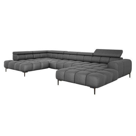 Narożnik PLAZA XL Lewostronny Elektryczna regulacja Tkanina SOLAR 96 WERSAL