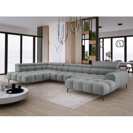 Narożnik PLAZA XL Lewostronny Elektryczna regulacja Tkanina EDEN 18 WERSAL