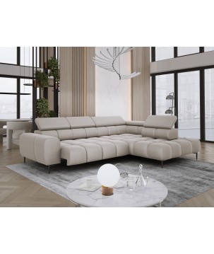 Narożnik PLAZA L wolnostojący Prawostronny w tkaninie Promocyjnej SOLAR 16 WERSAL