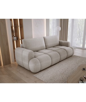 Sofa Kanapa BOMO 3 osobowa z funkcją spania i pojemnikiem w tkaninie EDEN 04 WERSAL