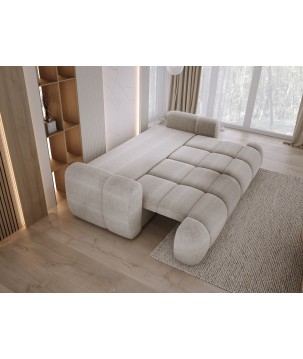 Sofa Kanapa BOMO 3 osobowa z funkcją spania i pojemnikiem w tkaninie EDEN 04 WERSAL