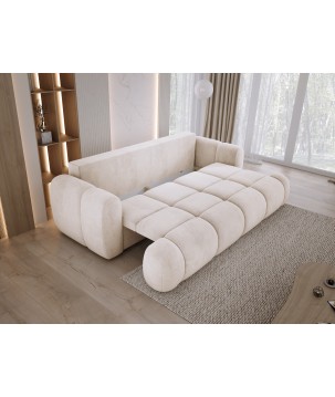 Sofa Kanapa BOMO 3 osobowa z funkcją spania i pojemnikiem w tkaninie SALVADOR 01 WERSAL