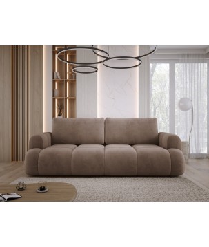 Sofa Kanapa BOMO 3 osobowa z funkcją spania i pojemnikiem w tkaninie SALVADOR 03 WERSAL