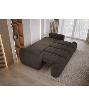 Sofa Kanapa BOMO 3 osobowa z funkcją spania i pojemnikiem w tkaninie SALVADOR 04 WERSAL