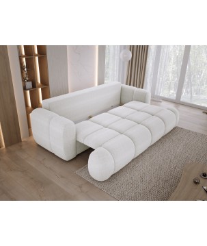 Sofa Kanapa BOMO 3 osobowa z funkcją spania i pojemnikiem w tkaninie EDEN 01 WERSAL