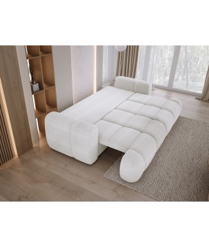 Sofa Kanapa BOMO 3 osobowa z funkcją spania i pojemnikiem w tkaninie EDEN 01 WERSAL