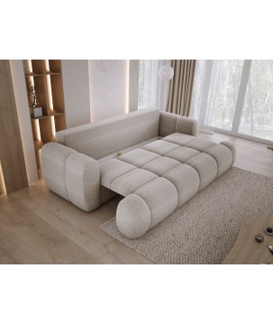 Sofa Kanapa BOMO 3 osobowa z funkcją spania i pojemnikiem w tkaninie EDEN 04 WERSAL