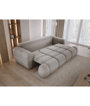 Sofa Kanapa BOMO 3 osobowa z funkcją spania i pojemnikiem w tkaninie EDEN 07 WERSAL