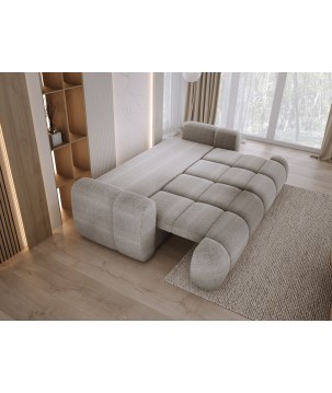 Sofa Kanapa BOMO 3 osobowa z funkcją spania i pojemnikiem w tkaninie EDEN 07 WERSAL