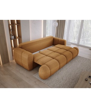 Sofa Kanapa BOMO 3 osobowa z funkcją spania i pojemnikiem w tkaninie EDEN 10 WERSAL