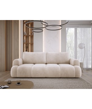 Sofa Kanapa BOMO 3 osobowa z funkcją spania i pojemnikiem w tkaninie SALVADOR 01 WERSAL