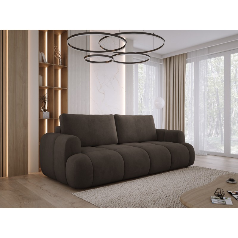 Sofa Kanapa BOMO 3 osobowa z funkcją spania i pojemnikiem w tkaninie SALVADOR 04 WERSAL