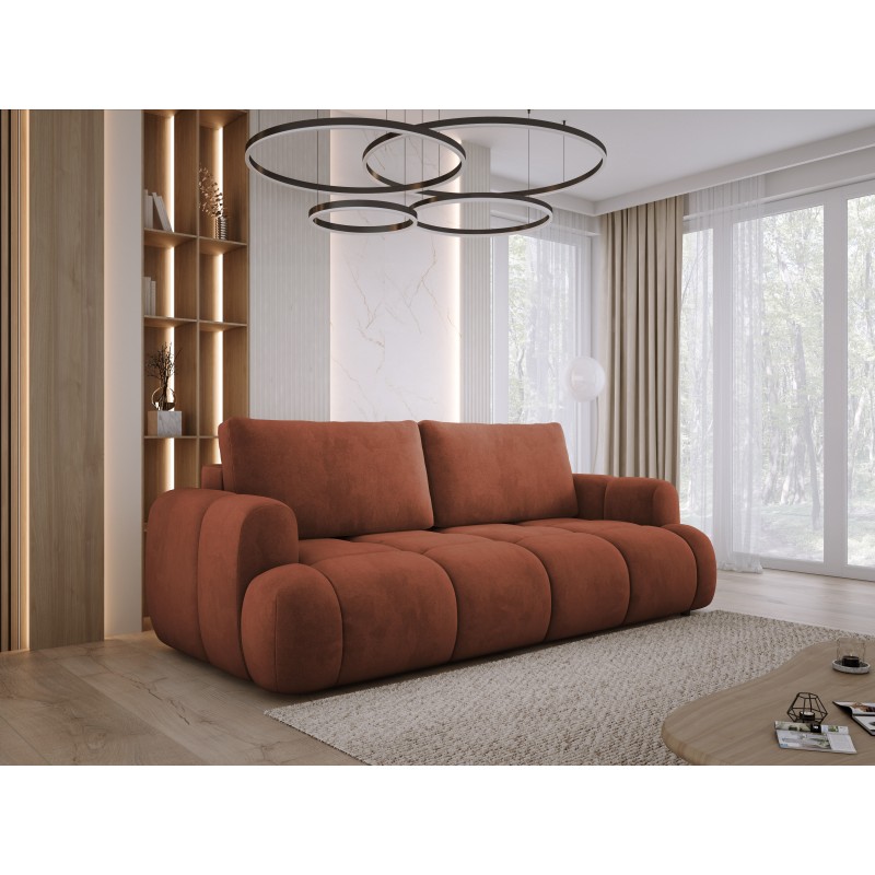 Sofa Kanapa BOMO 3 osobowa z funkcją spania i pojemnikiem w tkaninie SALVADOR 07 WERSAL