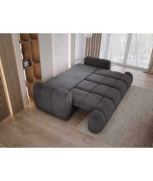 Sofa Kanapa BOMO 3 osobowa z funkcją spania i pojemnikiem w tkaninie SALVADOR 15 WERSAL