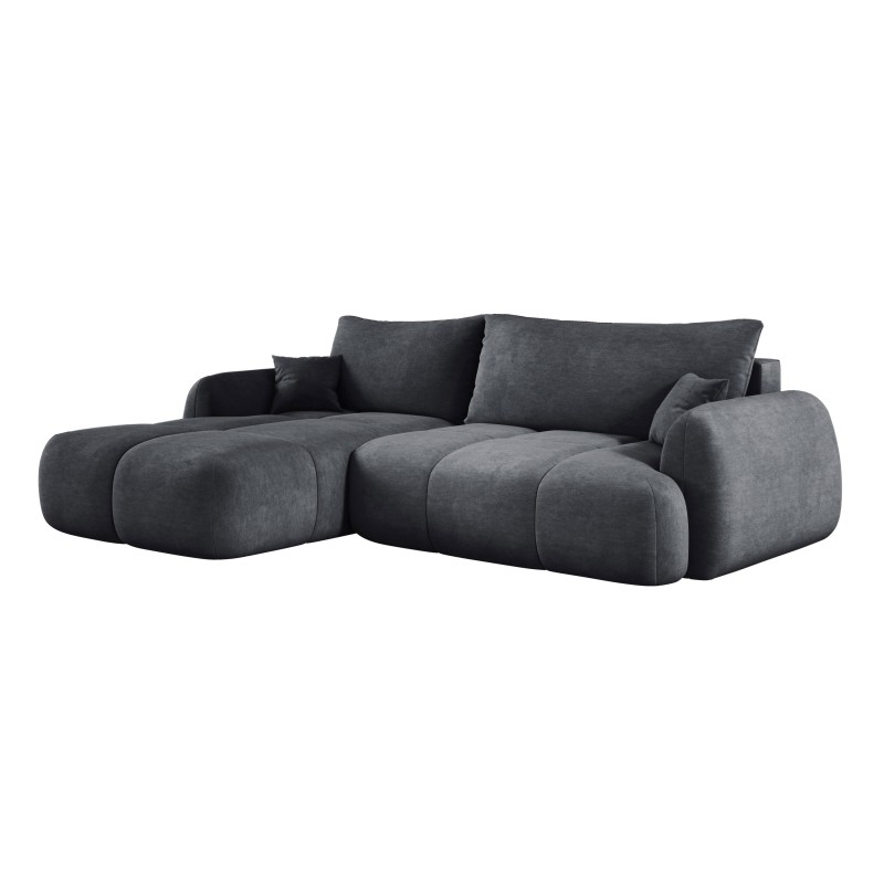 Narożnik COCO Lewostronny z funkcją spania poduszkami i pojemnikiem Cloud 91 DOMOHOME