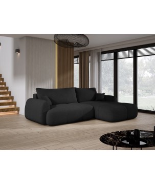 Narożnik COCO Prawostronny z funkcją spania poduszkami i pojemnikiem Now Or Never 100 DOMOHOME