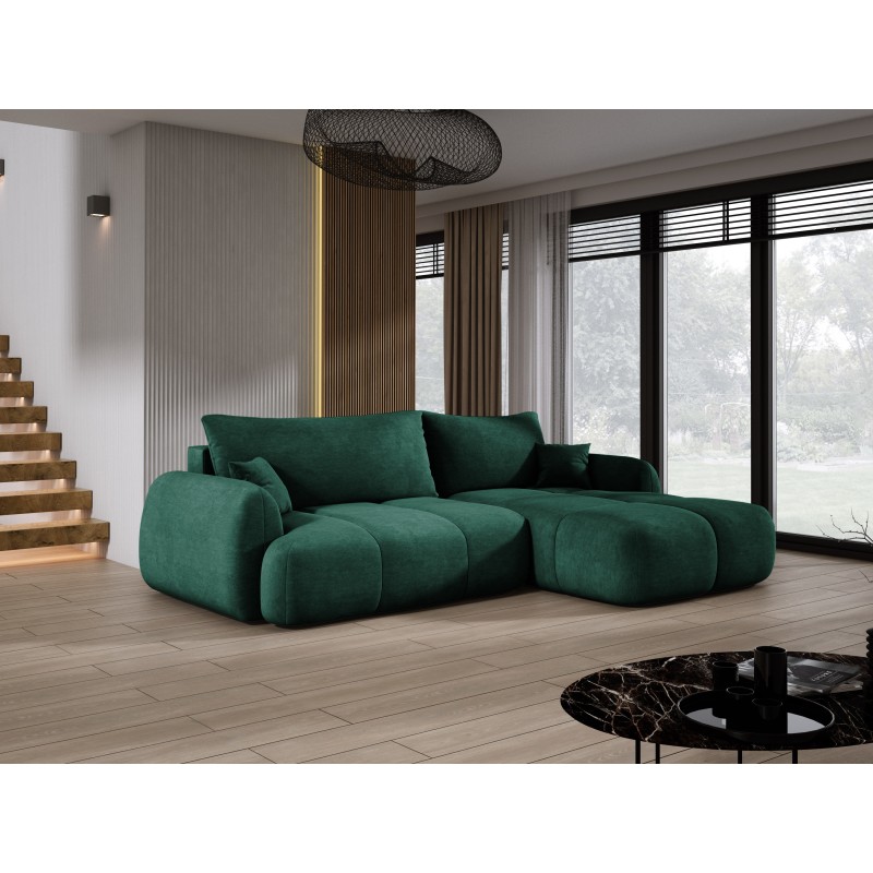 Narożnik COCO Prawostronny z funkcją spania poduszkami i pojemnikiem Cloud 39 DOMOHOME