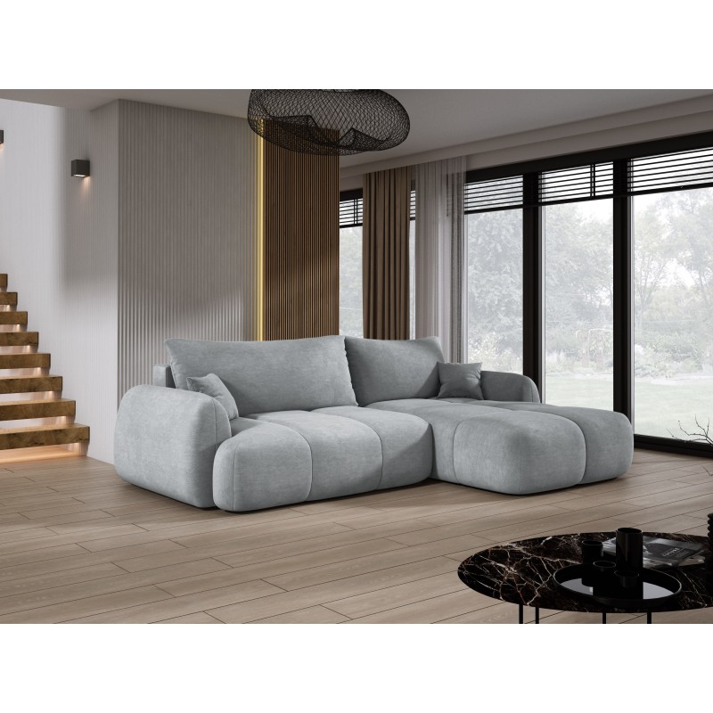 Narożnik COCO Prawostronny z funkcją spania poduszkami i pojemnikiem Cloud 81 DOMOHOME