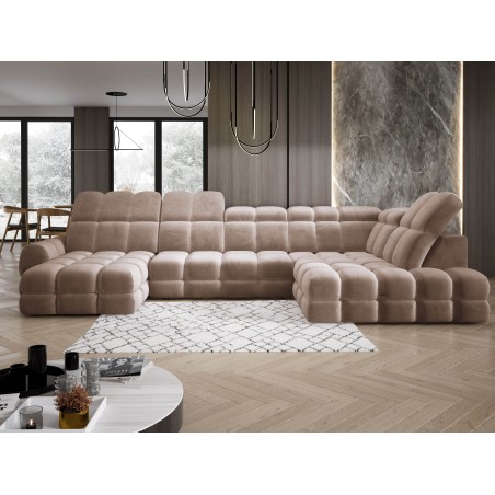 Narożnik TOLLO XL Prawostronny Elektryczna regulacja Tkanina SALVADOR 03 WERSAL