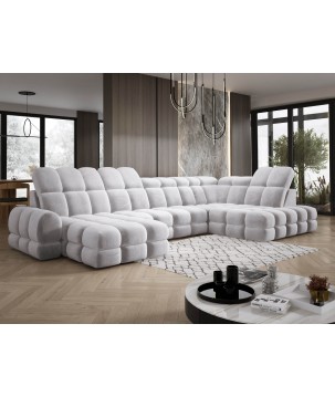 Narożnik TOLLO XL Prawostronny Elektryczna regulacja Tkanina SALVADOR 13 WERSAL