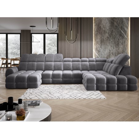 Narożnik TOLLO XL Prawostronny Elektryczna regulacja Tkanina SALVADOR 15 WERSAL