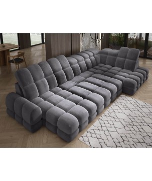 Narożnik TOLLO XL Prawostronny Elektryczna regulacja Tkanina SALVADOR 15 WERSAL