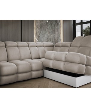 Narożnik TOLLO XL Prawostronny Elektryczna regulacja Tkanina SOLAR 16 WERSAL