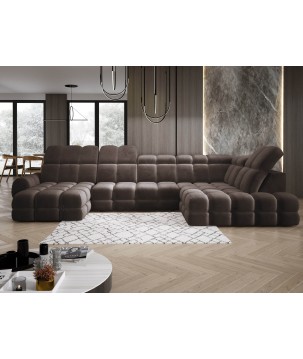 Narożnik TOLLO XL Prawostronny Elektryczna regulacja Tkanina SALVADOR 04 WERSAL