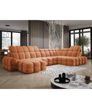 Narożnik TOLLO XL Prawostronny Elektryczna regulacja Tkanina SALVADOR 08 WERSAL