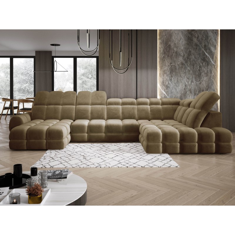 Narożnik TOLLO XL Prawostronny Elektryczna regulacja Tkanina SALVADOR 10 WERSAL