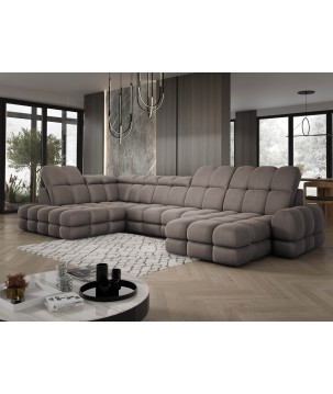 Narożnik TOLLO XL Lewostronny Elektryczna regulacja Tkanina SOLAR 28 WERSAL