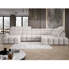 Narożnik TOLLO XL z elektryczną regulacją siedziska Prawostronny w tkaninie promocyjnej BUBBLE 03 WERSAL