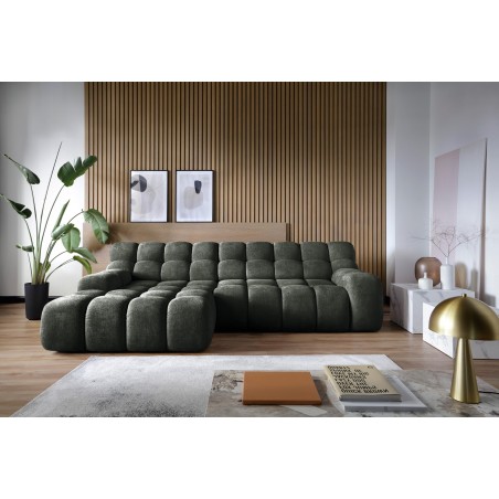 Narożnik CAMPILE L wolnostojący Lewostronny z Elektryczną Regulacją tkanina Eden 12 WERSAL