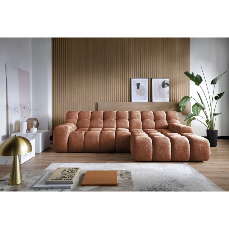 Narożnik CAMPILE L wolnostojący Prawostronny z Elektryczną Regulacją tkanina Eden 10 WERSAL