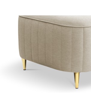 Pufa LAREN w kolorze kremowym w tkaninie CASTEL 03