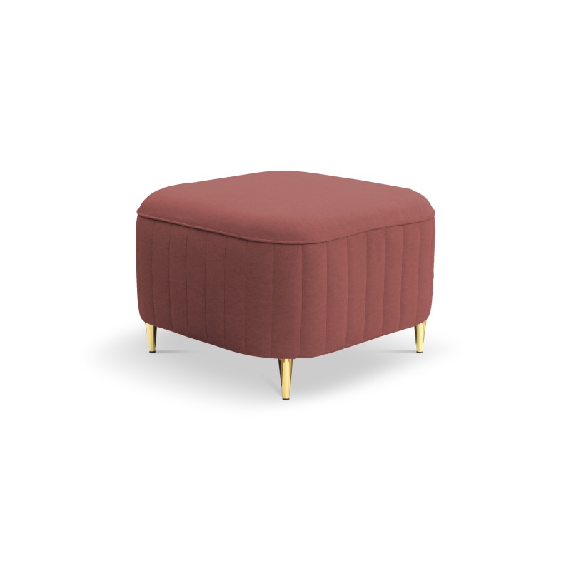Pufa LAREN w kolorze burgundowym w tkaninie CASTEL 59