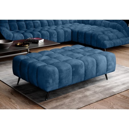 Pufa GAPPA w kolorze CIEMNEGO BŁEKITU w tkaninie MONOLITH WERSAL