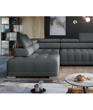 Narożnik CAMPO L z elektryczną regulacją siedziska Lewostronny w tkaninie MEMPHIS 06 WERSAL