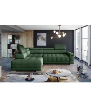 Narożnik CAMPO L z elektryczną regulacją siedziska Lewostronny w tkaninie MEMPHIS 12 WERSAL