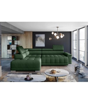 Narożnik CAMPO L z elektryczną regulacją siedziska Lewostronny w tkaninie MEMPHIS 12 WERSAL