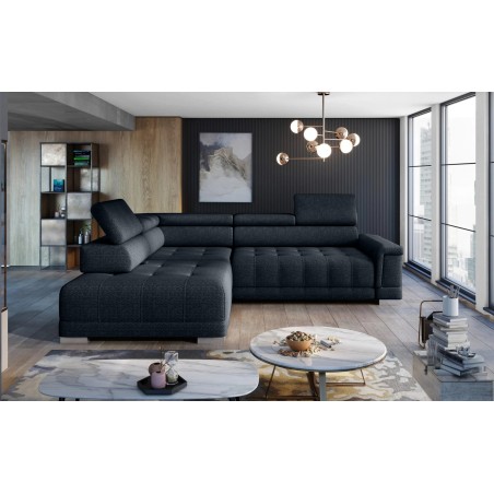 Narożnik CAMPO L z elektryczną regulacją siedziska Lewostronny w tkaninie MEMPHIS 20 WERSAL