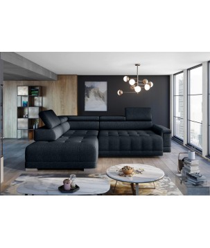 Narożnik CAMPO L z elektryczną regulacją siedziska Lewostronny w tkaninie MEMPHIS 20 WERSAL