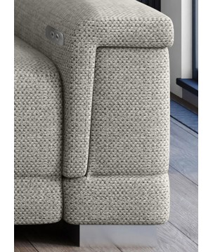 Narożnik CAMPO L z elektryczną regulacją siedziska Prawostronny w tkaninie MEMPHIS 04 WERSAL