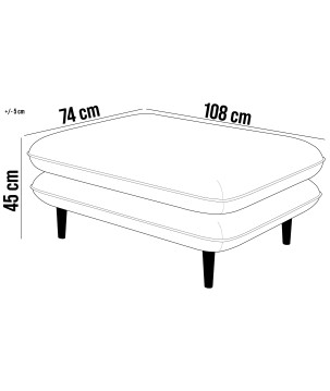 Pufa SOLANO w kolorze JASNY SZARY w tkaninie ELEMENT WERSAL