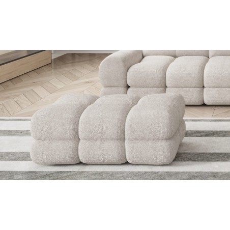 Pufa TOLLO MINI w kolorze BEŻOWYM w tkaninie BUBLE WERSAL