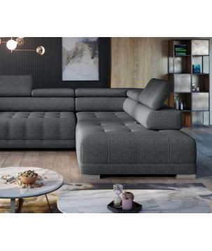 Narożnik CAMPO L z elektryczną regulacją siedziska Prawostronny w tkaninie MEMPHIS 06 WERSAL